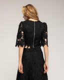 Top Cropped de guipur con mangas farol - Tantra Spain