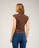 Short-sleeved top with rhinestone details
