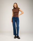 Short-sleeved top with rhinestone details