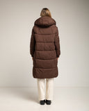 Abrigo acolchado con capucha no desmontable. Brown. - Tantra Spain