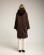 Abrigo con con capucha no desmontable y cuello. Brown. - Tantra Spain
