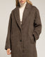Abrigo con lana con solapas, cierre de boton. Brown. - Tantra Spain