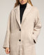 Abrigo con lana con solapas, cierre de boton. Ecru. - Tantra Spain
