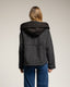 Abrigo corto con lana, con capucha desmontable. Grey. - Tantra Spain