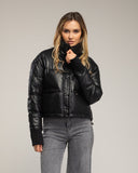 Anorack de polipiel con cierre cremallera y clip bolsillos frontales tipo cazadora - Tantra Spain