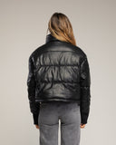 Anorack de polipiel con cierre cremallera y clip bolsillos frontales tipo cazadora - Tantra Spain