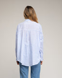Blusa amplia de rayas con detalle de vainica en la manga - Tantra Spain