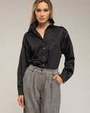 Blusa con seda con botones de piedras - Tantra Spain