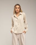 Blusa con seda con botones de piedras - Tantra Spain