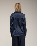 Blusa con seda con botones de piedras - Tantra Spain