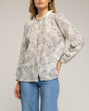 Blusa estampada con vainica en el pecho - Tantra Spain