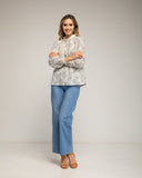 Blusa estampada con vainica en el pecho - Tantra Spain