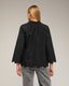 Blusa ovesize con bordados en las mangas y en la parte inferior, mangas acampanadas. - Tantra Spain