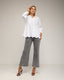 Blusa ovesize con bordados en las mangas y en la parte inferior, mangas acampanadas. - Tantra Spain