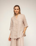 Camisa de lino de manga larga con bolsilo - Tantra Spain