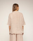 Camisa de lino de manga larga con bolsilo - Tantra Spain