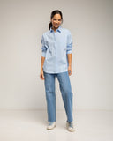 Camisa oversize con bolsillo delantero - Tantra Spain