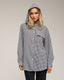 Camisa oversize de vichy con capucha y bolsillo. - Tantra Spain