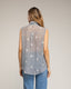 Camisa semitransparente sin mangas con flores. (GRIS) - Tantra Spain