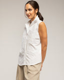 Camisa sin mangas con bordados en el frontal (BLANCO) - Tantra Spain