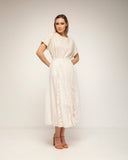 camiseta con detalle bordado en los hombros (Beige) - Tantra Spain