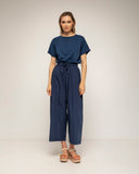 camiseta con detalle bordado en los hombros (Navy) - Tantra Spain