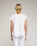 Camiseta con texto "amore mio " pintado y abalorios. - Tantra Spain