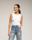 Camiseta de tirantes con alas de strass en la espalda - Tantra Spain