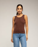 Camiseta de tirantes con alas de strass en la espalda (BROWN) - Tantra Spain