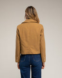 Chaqueta corta de paño con solapas, botones dorados y bolsillos laterales - Tantra Spain
