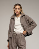 Chaqueta de espiguilla con cierre de cremallera. - Tantra Spain