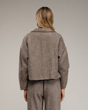 Chaqueta de espiguilla con cierre de cremallera. - Tantra Spain