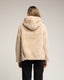 Chaqueta de pelo sintetico con capucha. Beige. - Tantra Spain