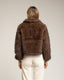 Chaqueta de pelo sintético con cuello. Brown. - Tantra Spain