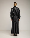 Chaqueta de polipiel tipo bomber con bolsilos laterales - Tantra Spain