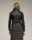 Chaqueta estilo perfecta metalizada con detalles de punto en el cuello, costado y manga. Cierre de cremallera. - Tantra Spain