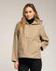 Chaqueta impermeable con capucha y bolsillos. Beige. - Tantra Spain