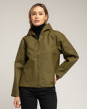 Chaqueta impermeable con capucha y bolsillos. Khaki. - Tantra Spain