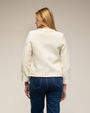 Chaqueta tipo tweed con 4 bolsillos frontales y botones dorados - Tantra Spain