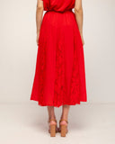 falda de vuelo con detalles de encaje (Red) - Tantra Spain