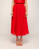 falda de vuelo con detalles de encaje (Red) - Tantra Spain