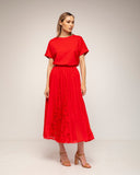falda de vuelo con detalles de encaje (Red) - Tantra Spain