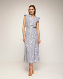 falda de vuelo con volantes de rayas (Grey) - Tantra Spain