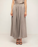 falda larga de vuelo con cintura elastica (Beige) - Tantra Spain