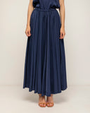 falda larga de vuelo con cintura elastica (Navy) - Tantra Spain