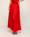 falda larga de vuelo con cintura elastica (Red) - Tantra Spain