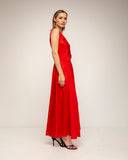 falda larga de vuelo con cintura elastica (Red) - Tantra Spain