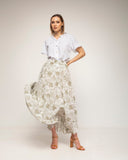 falda larga estampada de flores (Kakhi) - Tantra Spain