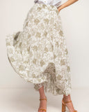 falda larga estampada de flores (Kakhi) - Tantra Spain