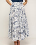 falda larga estampada de flores (Navy) - Tantra Spain